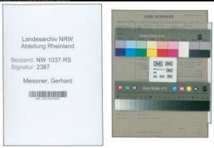 Entnazifizierung Gerhard Meissner , geb. 08.02.1901 (Studienrat)
