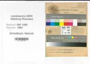 Entnazifizierung Heinrich Schwalbach , geb. 08.12.1899 (Oberbrandmeister)