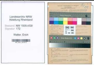 Entnazifizierung Erich Walter , geb. 02.09.1903 (Oberreichsbahnrat)