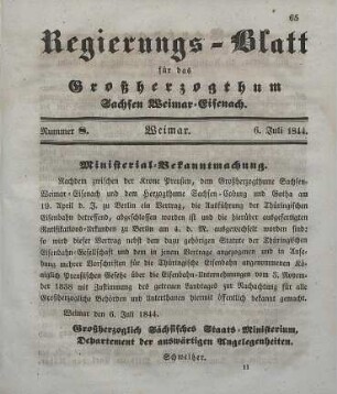 Nr. 8 : 6. Juli 1844