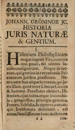 De officio hominis et civis iuxta legem naturalem libri duo : Praemittitur Joh. Groeningii J. C. historia iuris naturae et gentium