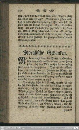 Moralische Gedanken