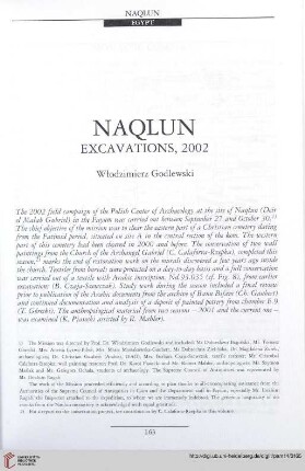 14: Naqlun : excavations, 2002