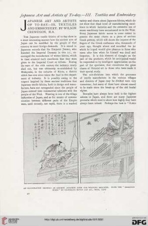 51: Japanese art and artists of to-day, [3] : Textiles and embroidery