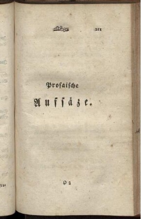 Prosaische Aufsäze.
