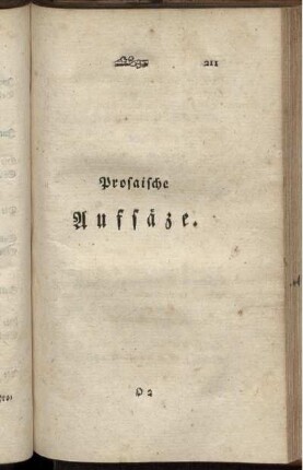 Prosaische Aufsäze.