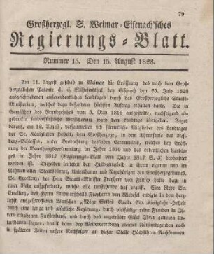 Nr. 15 : 15. August 1828