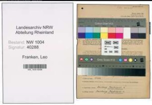 Entnazifizierung Leo Franken , geb. 25.05.1911 (Einkaeufer)