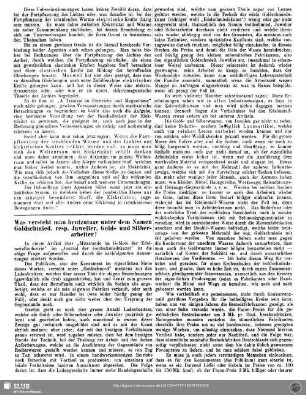 Was versteht man heutzutage unter dem Namen Goldschmied. resp. Juwelier. Gold- und Silberarbeiter?