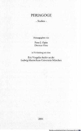 Zwischen Reeducation und politischer Philosophie : der Aufbau der politischen Wissenschaft in München nach 1945