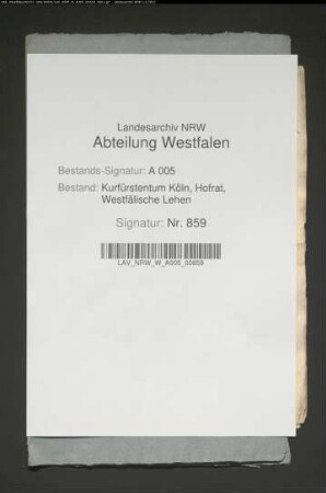 Revers des Ludwig Schulte über die Belehnung mit dem Hof zu Enste