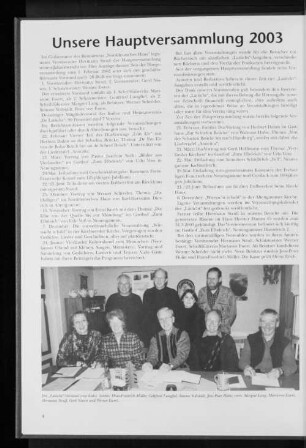 Unsere Hauptversammlung 2003