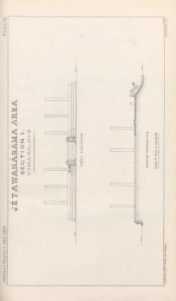 Plate III. Jétawanáráma Area. Section I. Vihare, No 9. Front elevation. Section through A.B.
