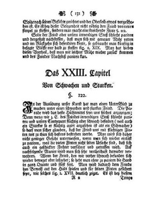 Das XXIII. Capitel. Von Schwachen und Starken