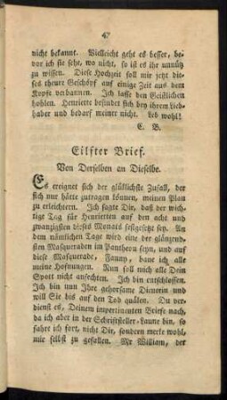 Eilfter Brief. - Zwanzigster Brief