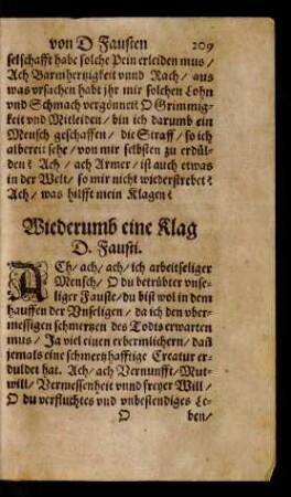 Wiederumb eine Klag D. Fausti.