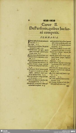 Caput II. De Personis, quibus Jus furni competit