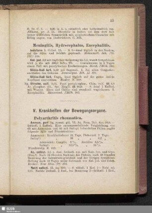 V. Krankheiten der Bewegungsorgane