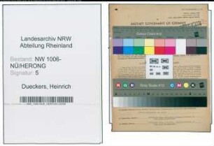 Entnazifizierung Heinrich Dueckers , geb. 27.01.1893 (Expedient)