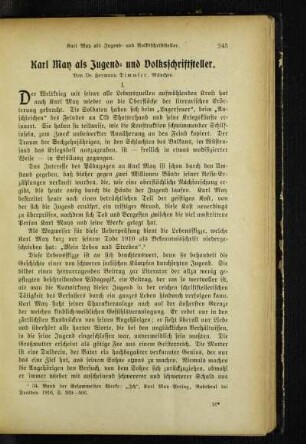 Karl May als Jugend- und Volksschriftsteller