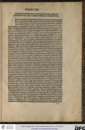 Ioannis Reuchlin Phorcensis in libros capnion vel de verbo mirifico praefatio.