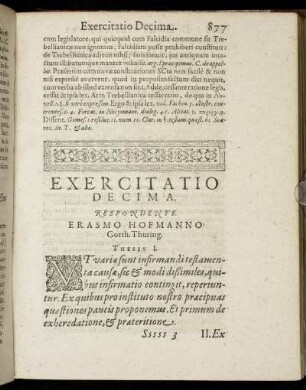 Exercitatio Decima