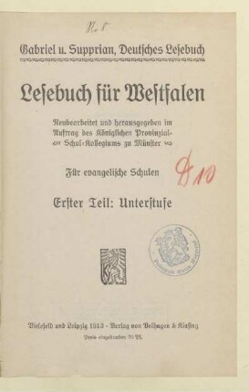 Teil 1 = Unterstufe, [Schülerband]: [Teil 1 = Unterstufe, [Schülerband]] : für evangelische Schulen