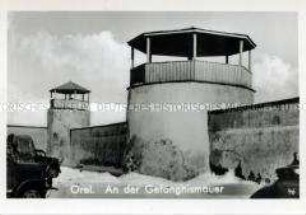 Blick eine Mauer des Zentralgefängnisses im russischen Orjol
