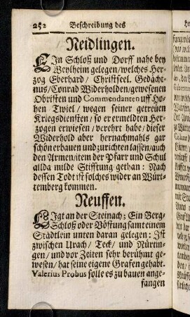 252-263, Neuffen/Neuenbürg/Neuenstatt am Kocher/Nürtingen