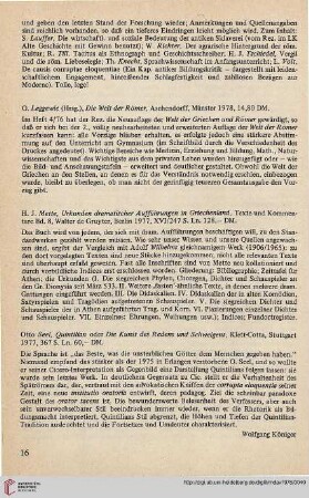 [Rezension von: Otto Seel, Quintilian oder Die Kunst des Redens und Schweigens]