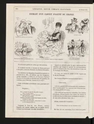 Extrait d'un carnet d'agent de change
