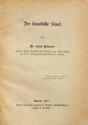 Der kroatische Staat