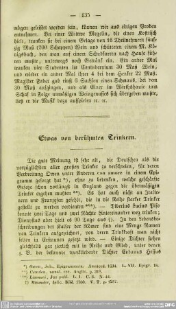 Etwas von berühmten Trinkern