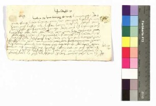 Schreiben des Graf Kraft von Hohenlohe an den Pfalzgrafen.