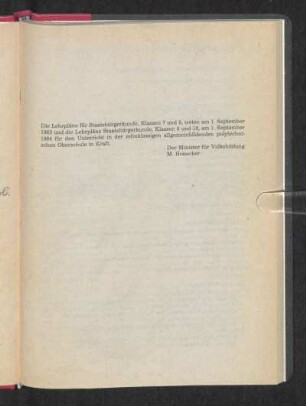 Die Lehrpläne für Staatsbürgerkunde ...