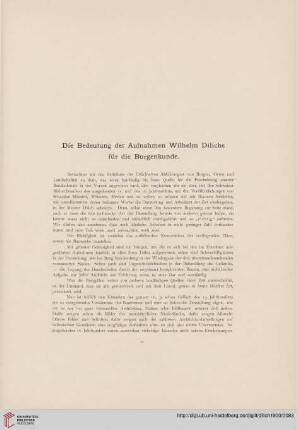 Die Bedeutung der Aufnahmen Wilhelm Dilichs für die Burgenkunde