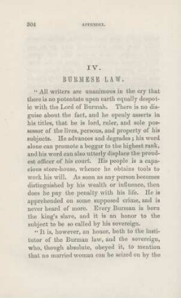 IV. Burmese law