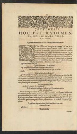 Catechesis Hoc Est, Rudimenta Religionis Christianae.