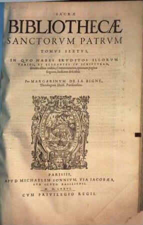 Sacra bibliotheca sanctorum Patrum, 6