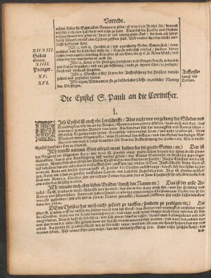Die Epistel S. Pauli an die Corinther.