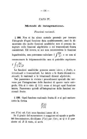 Capo IV. Metodi di integrazione.
