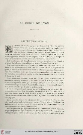 2. Pér. 10.1874: Le Musée de Lyon, [1] : les peintres lyonnais
