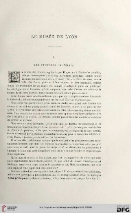 2. Pér. 10.1874: Le Musée de Lyon, [1] : les peintres lyonnais