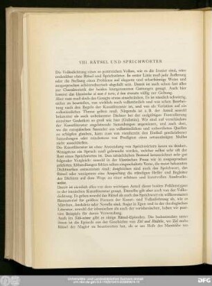 VIII. Rätsel Und Sprichwörter
