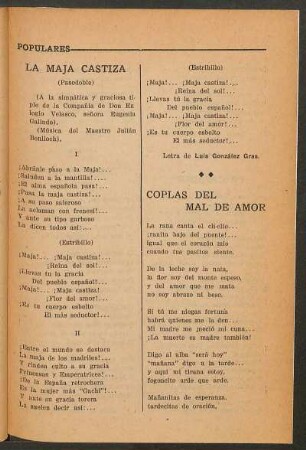 La maja castiza : (Pasodoble)