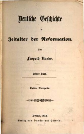 Deutsche Geschichte im Zeitalter der Reformation, 3