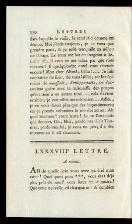 LXXXVIIIe Lettre. A minuit.
