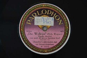"Die Walküre" : Wotans Abschied; "Leb wohl, du kühnes herrliches Kind" / (Rich. Wagner)