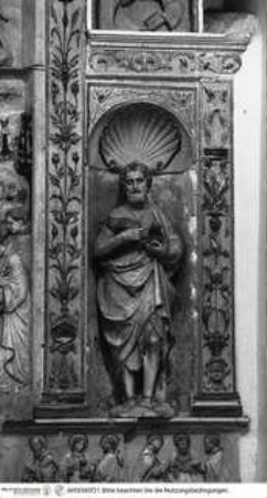 Retabel mit der Anbetung des Kindes und Heiligen, Der heilige Johannes