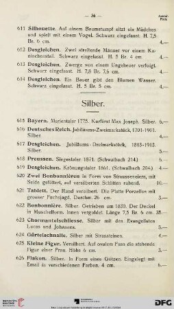 Silber (Nr. 615-626)